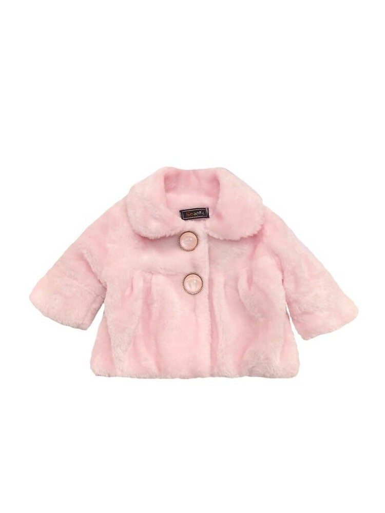 Baby Girl Faux Fur Coat Pink