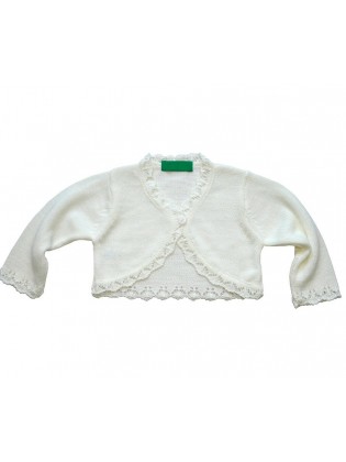 Baby Girl Ivory Bolero Cardigan