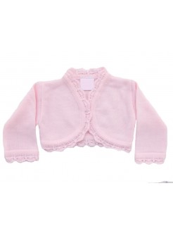 Baby Girl Pale Pink Bolero Cardigan