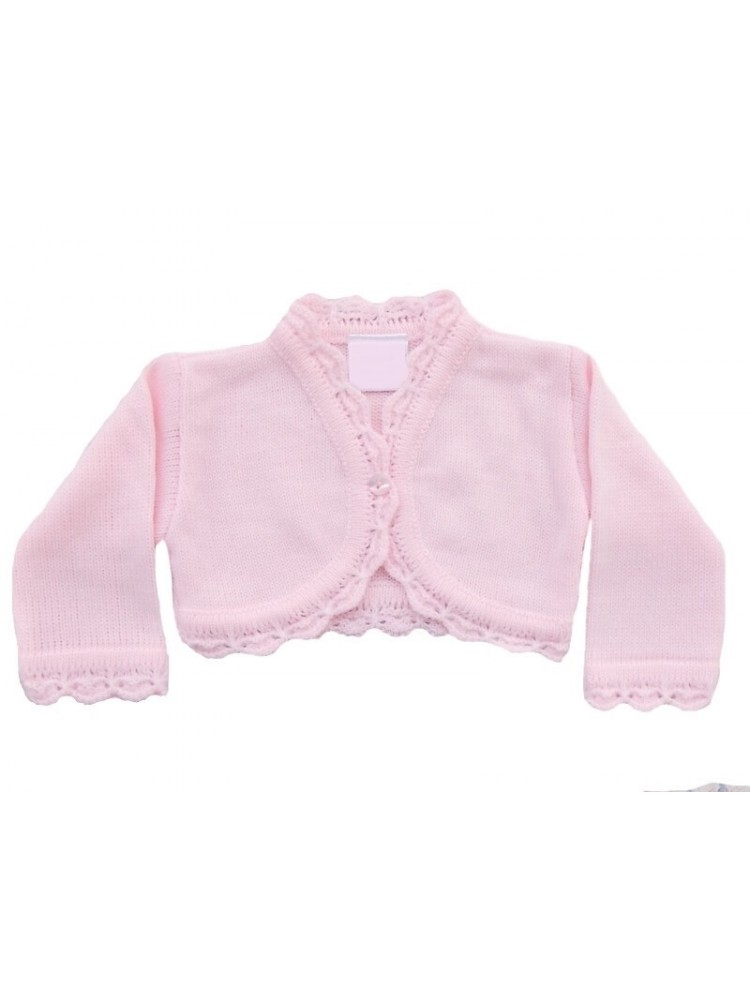 Baby Girl Pale Pink Bolero Cardigan