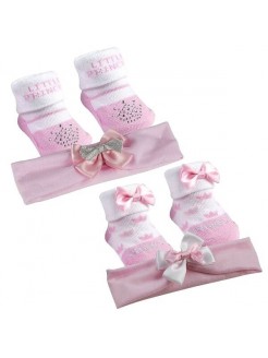 Newborn Socks With Headband Set Princess