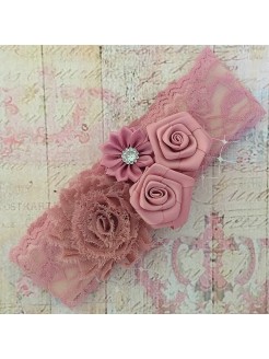 Baby Girl Headband Premium Flowers Bouquet