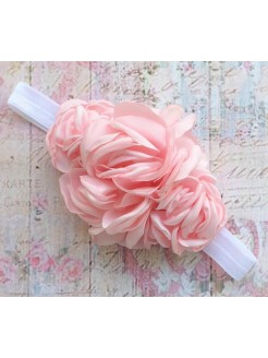 Baby Headband Light Pink Bouquet