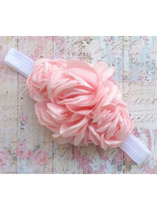 Baby Headband Light Pink Bouquet