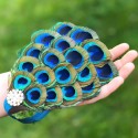 Baby Girl Handmade Headband With Peacock feather
