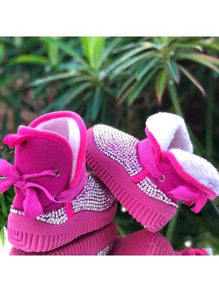 Baby Bling Crystal Snowboots Fuchsia