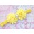 Baby girl headband Shabby yellow roses