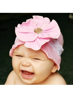 Baby Girl Cotton Hat Baby Pink