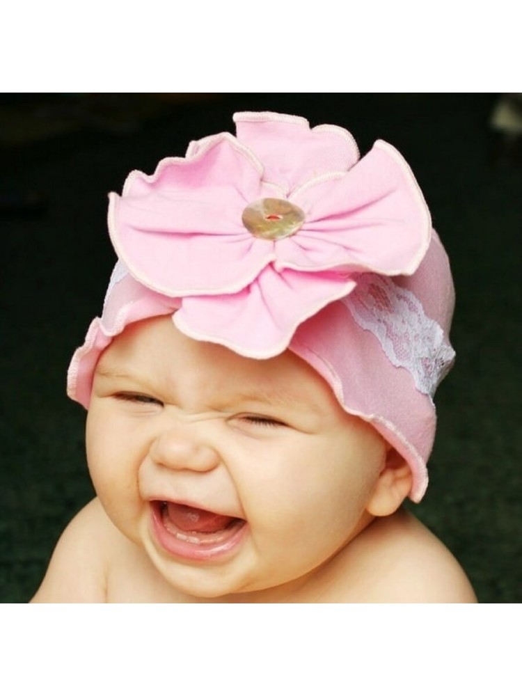 Baby Girl Cotton Hat Baby Pink Baby Girl Cotton Hat Baby Pink