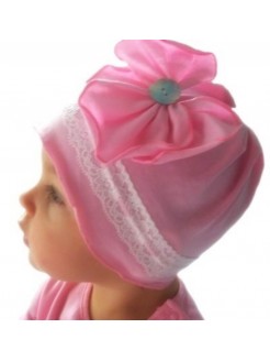 Baby Girl Cotton Hat Baby Pink