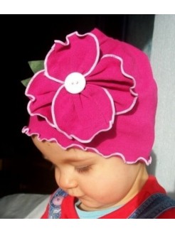 Baby Girl Cotton Hat Fuchsia