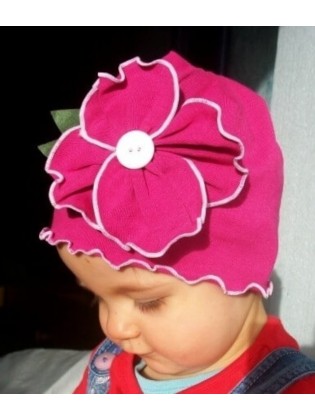 Baby Girl Soft Cotton Hat Magenta