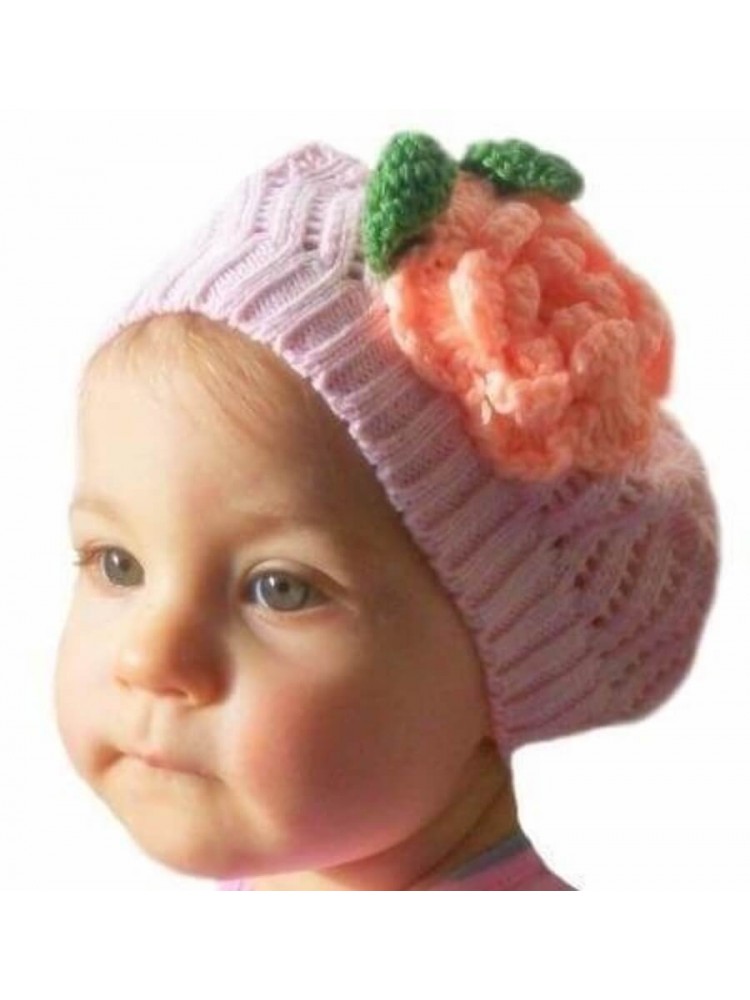 Baby Girl Knitted Hat Pink Baby Girl Knitted Hat Pink