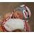 Baby girl grey Monkey crochet hat