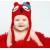 Baby Girl Crochet Red Owl Hat