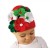 Girl red Christmas hat multicolor flowers