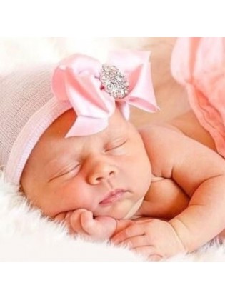 Newborn Hat Pink Boutique Bow