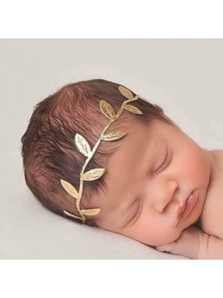 Baby Girl Headband Olive Leaves