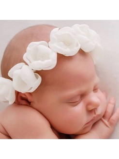 Newborn flowers crown headband Satin flowers