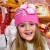 Girl Pink with white Little diva hat