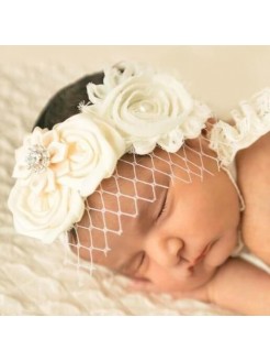 Baby Girl Headband Premium Flowers Bouquet