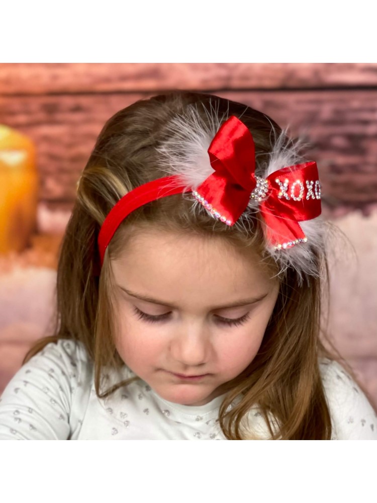Baby girl red Christmas bow headband Baby girl red Christmas bow headband