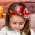 Baby girl red Christmas bow headband