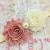 Baby girl headband Cream & dust pink roses