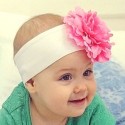 Baby girl cotton headband Peony flower