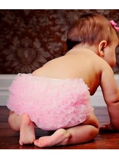 Baby Girl Ruffle Bloomer Baby Pink