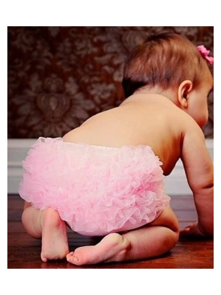 Baby Girl Ruffle Bloomer Baby Pink