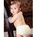 Baby Girl Ruffle Bloomer Ivory White