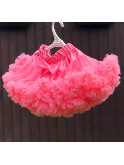 Baby Girl Birthday Skirt Tutu Coral Pink