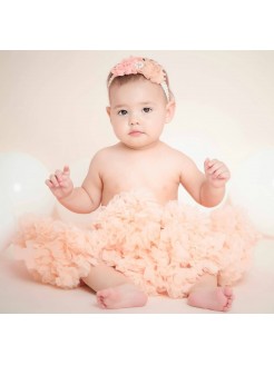 Baby Girl Birthday Tutu Skirt Peach