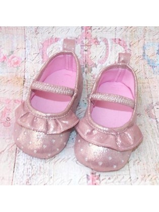 Baby Girl Christening Shoes Dusty Pink