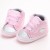 Newborn girl trainers shoes pink with silver