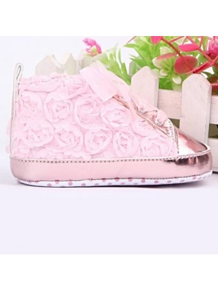 Newborn Baby Girl Trainer Shoes pink rosette