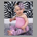 Baby girl leg warmers Zebra pink