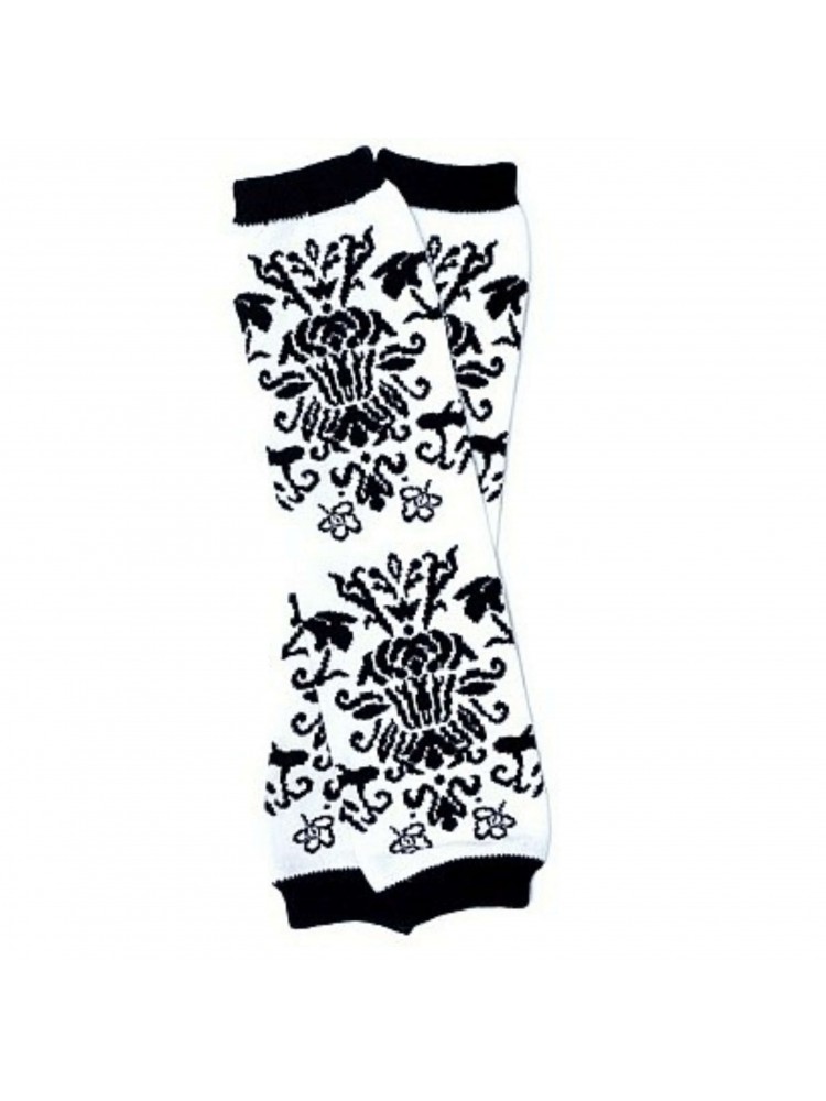 Baby girl leg warmers Damask