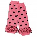 Baby girl leg warmers watermelon and black dots