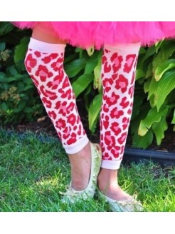 Baby Girls Leg Warmers Pink Leopard