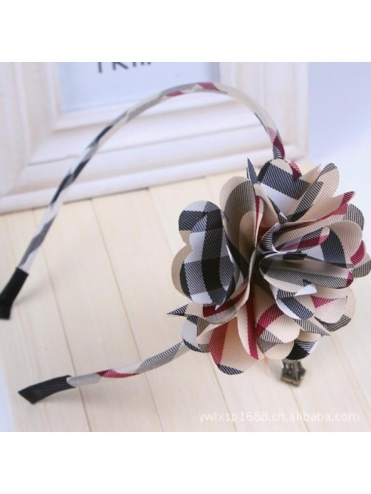 Girl Alice Band Burberry Style Flower