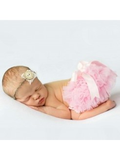 Newborn Baby Girl Bloomer Ruffle Nappy Cover Pink