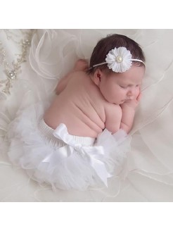 Baby Girl Tutu Nappy Cover Bloomer White