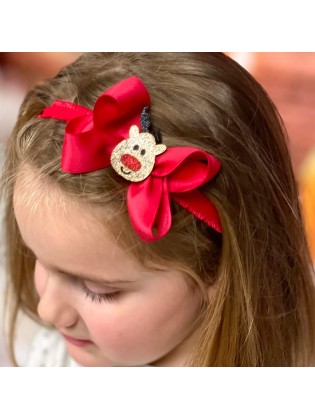 Baby Girl Christmas Headband Rudolph