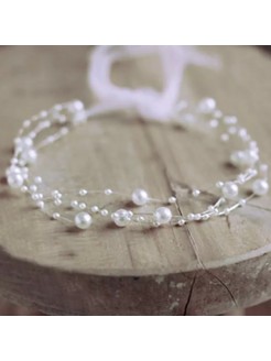 Baby Pearls Headband for Christening Baptism