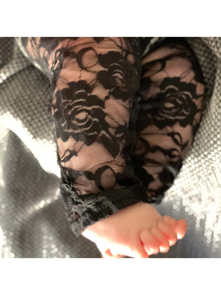 Baby Girl Black Lace Leggings