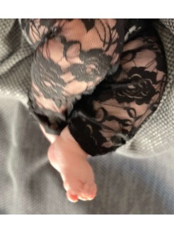 Baby Girl Lace Leggings Black