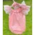 baby girl cotton romper Pink with lace