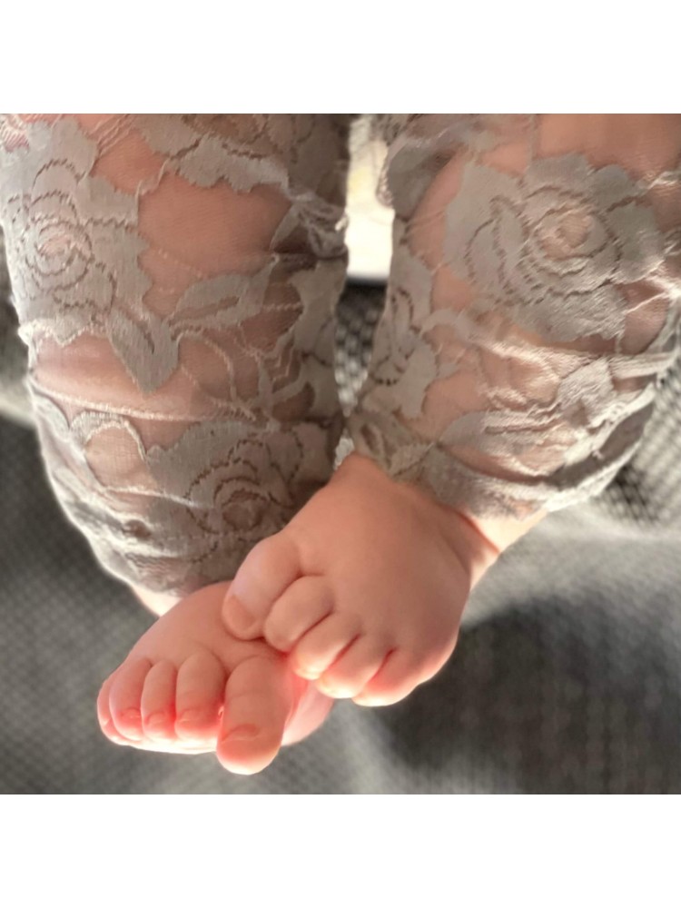 Buy Baby Girl Tights Cotton Knit FRENCH Lace Stocking Full Length Footed  Leggings Closed Toe Pantyhose for Rompers Dresses Online in India - Etsy